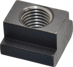 HALDER - M16 Tapped Through T Slot Nut - 17.6mm Slot Width, 28 x 10mm Base Width x Height, 28 x 20mm OAL x Height - Caliber Tooling