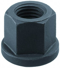 Gibraltar - M20, 37mm Flange Diam, 30mm High, 30mm Across Flats, Flange Nut - Grade 10 Steel, Black Phosphate Finish, 6" Flange Height, DIN 6331 - Caliber Tooling