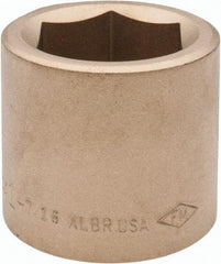 Ampco - 1-7/16", 3/4" Drive, Standard Hand Socket - 6 Points, 2" OAL, Aluminum Bronze - Caliber Tooling