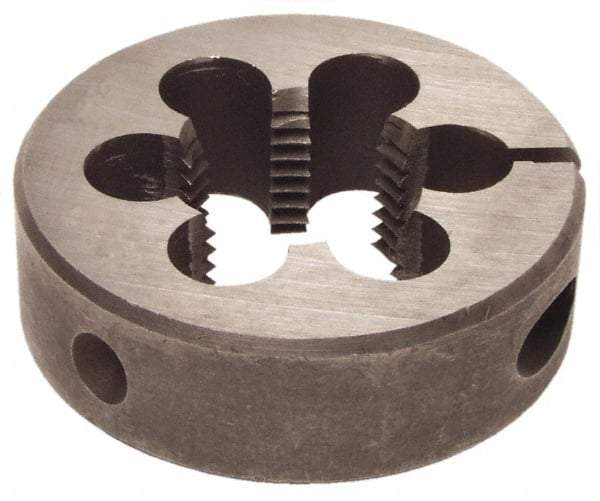 Interstate - 1-9/16 - 12 Thread, 3" Outside Diam High Speed Steel Round Die - Right Hand Thread, Adjustable - Exact Industrial Supply