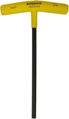 Bondhus - 5/16" Hex, T-Handle Cushion Grip, Hex Key - 9" OAL, Protanium High Torque Steel, Inch System of Measurement - Caliber Tooling