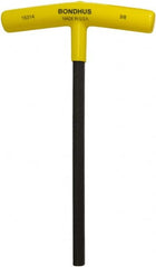 Bondhus - 3/8" Hex, T-Handle Cushion Grip, Hex Key - 9" OAL, Protanium High Torque Steel, Inch System of Measurement - Caliber Tooling