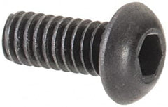 Value Collection - #1-72 UNF Hex Socket Drive, Button Screw - Alloy Steel, Black Oxide Finish, Fully Threaded, 3/16" Length Under Head - Caliber Tooling