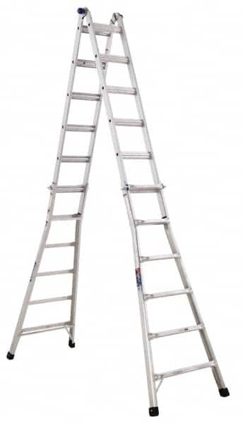 Werner - 26' High, Type IA Rating, Aluminum Extension Ladder - 300 Lb Capacity, 26' Working Length - Caliber Tooling