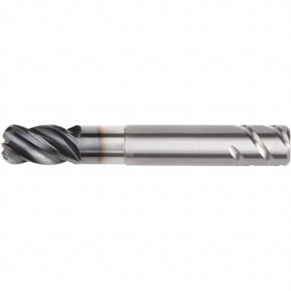 Kennametal - 25mm, 4 Flute, Single End, Solid Carbide, 0.5mm Corner Radius End Mill - 135mm OAL, 38° Helix, Right Hand Flute, 37.5mm LOC, Right Hand Cut, 75mm Extended Reach - Caliber Tooling