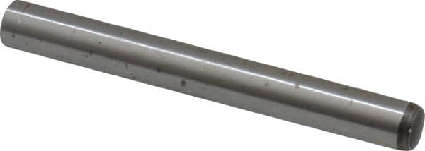 Value Collection - 4mm Diam x 35mm Pin Length Alloy Steel Standard Dowel Pin - C 58-62 Hardness, 5,930 Lb Breaking Strength, 1 Rounded End - Caliber Tooling