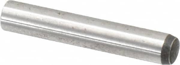 Value Collection - 6mm Diam x 35mm Pin Length Alloy Steel Standard Dowel Pin - C 58-62 Hardness, 13,300 Lb Breaking Strength, 1 Rounded End - Caliber Tooling