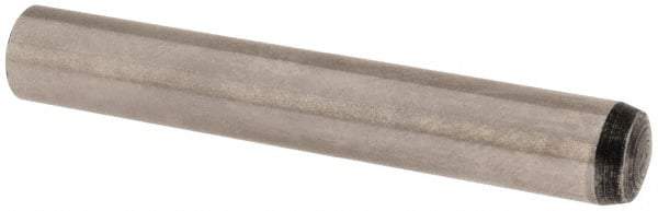 Value Collection - 6mm Diam x 40mm Pin Length Alloy Steel Standard Dowel Pin - C 58-62 Hardness, 13,300 Lb Breaking Strength, 1 Rounded End - Caliber Tooling