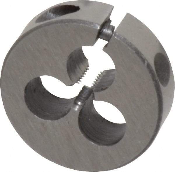 Interstate - #6-40 UNF Thread, 13/16" Outside Diam High Speed Steel Round Die - Left Hand Thread, Adjustable - Exact Industrial Supply