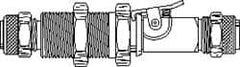 Parker - 3/8" OD, Grade 316Stainless Steel Double End Shutoff Bulkhead Coupler - 150 Max Working psi, 13/16" Hex, Comp x Comp Ends - Caliber Tooling