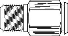 Parker - 1/4" OD, Grade 316Stainless Steel Pipe Coupler Body - 150 Max Working psi, 1/2" Hex, Comp x MNPT Ends - Caliber Tooling