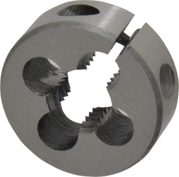 Interstate - M10x1.50 Metric Coarse Thread, 1" Outside Diam High Speed Steel Round Die - Right Hand Thread, Adjustable - Exact Industrial Supply