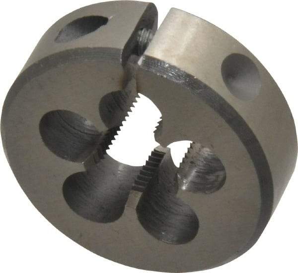 Interstate - M12x1.00 Metric Fine Thread, 1-1/2" Outside Diam High Speed Steel Round Die - Right Hand Thread, Adjustable - Exact Industrial Supply