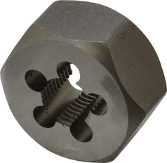 Irwin Hanson - 1/4-18 NPT Thread, Hex Pipe Die - 1-1/4" Outside Diam, Carbon Steel - Exact Industrial Supply