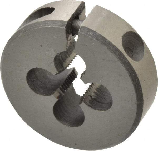 Interstate - #10-48 UNS Thread, 13/16" Outside Diam High Speed Steel Round Die - Right Hand Thread, Adjustable - Exact Industrial Supply