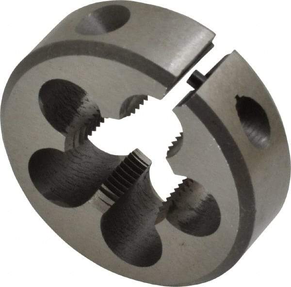 Interstate - 5/8-24 UNEF Thread, 1-1/2" Outside Diam High Speed Steel Round Die - Right Hand Thread, Adjustable - Exact Industrial Supply