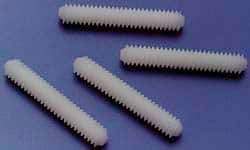 Micro Plastics - 1/4-20 2" OAL Fully Threaded Stud - Nylon, Nylon Finish - Caliber Tooling