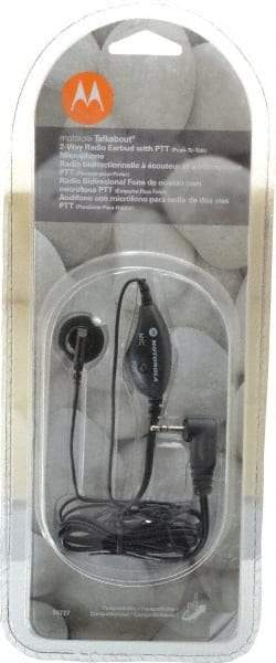 Motorola - GT Series, Push to Talk Microphone Earpiece with Microphone - Black, Use with Spirit Series GT Radios - Caliber Tooling