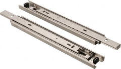 Sugatsune - 9-27/32" Slide Length, 9-9/16" Travel Length, Stainless Steel Ball Bearing Slide - 92 Lb Capacity at Full Extension - Caliber Tooling