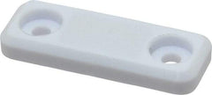 Sugatsune - 1-25/32" Long x 43/64" Wide x 7/32" High, Polyacetal, Neodymium & 316 Stainless Plastic Cased Magnet Catch - White Finish, 9.9 Magnetic Force, 15/16" Long Strike, 19/32" Wide Strike - Caliber Tooling