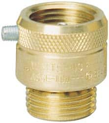 Watts - 3/4" Pipe, Brass, Coated Brass, Hose Connection Vacuum Breaker - Brass Seal, Stainless Steel Spring, FNPT x MNPT End Connections - Caliber Tooling