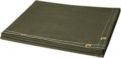 Steiner - 6' High x 10' Wide Canvas Welding Curtain - Olive, Grommet - Caliber Tooling