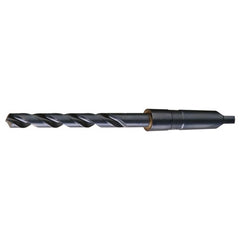 17/64 RHS / RHC HSS 118 Degree Radial Point Taper Shank Taper Length Drill - Steam Oxide - Exact Industrial Supply