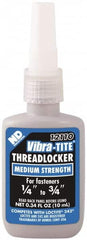 Vibra-Tite - 10 mL Bottle, Blue, Medium Strength Liquid Threadlocker - Series 121, 24 hr Full Cure Time, Hand Tool Removal - Caliber Tooling