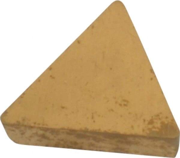 Interstate - TPEE731 Grade TCN55 Carbide Turning Insert - TiN/TiC/TiCN/TiN Finish, 60° Triangle, 7/32" Inscr Circle, 3/32" Thick, 1/64" Corner Radius - Caliber Tooling