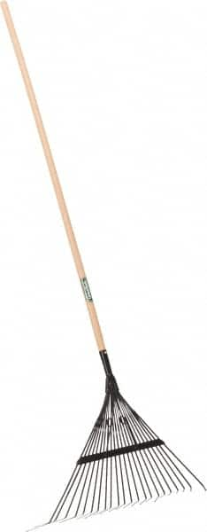 UnionTools - Landscape Rake with 48" Straight Wood Handle - 23" Blade Width, 22 Tines, 22" Tine Length - Caliber Tooling