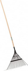 UnionTools - Landscape Rake with 48" Straight Wood Handle - 23" Blade Width, 22 Tines, 22" Tine Length - Caliber Tooling