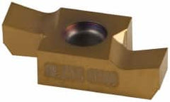 Seco - 2520NR FG Grade CP500, 1/4" Cutting Width Carbide Grooving Insert - 1/4" Max Depth of Cut, Right Hand, TiAlN/TiN Finish - Caliber Tooling