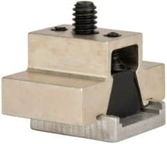 Mitee-Bite - 1,500 Lb Holding Force Single T-Slot Machinable Wedge Clamp - 1-1/2" Wide x 0.632" Deep x 3/4" High Base, 10.8 Lb/Ft Torque, 1/4-20 Screw Thread - Caliber Tooling