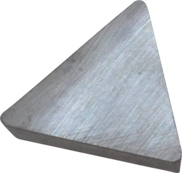 Interstate - TPU322 Grade I55 Carbide Turning Insert - 60° Triangle, 3/8" Inscr Circle, 1/8" Thick, 1/32" Corner Radius - Caliber Tooling