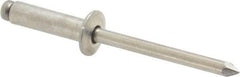 Marson - Button Head Aluminum Open End Blind Rivet - Aluminum Mandrel, 0.376" to 1/2" Grip, 3/8" Head Diam, 0.192" to 0.196" Hole Diam, 0.7" Length Under Head, 3/16" Body Diam - Caliber Tooling