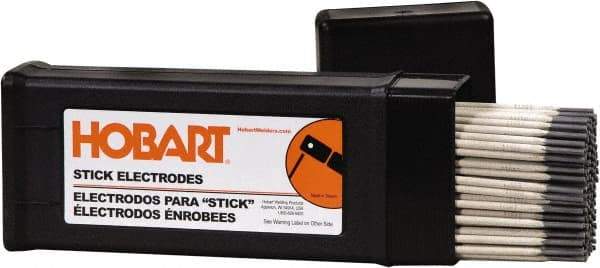 Hobart Welding Products - 14" Long, 1/8" Diam, Mild Steel Arc Welding Electrode - E6011 - Exact Industrial Supply