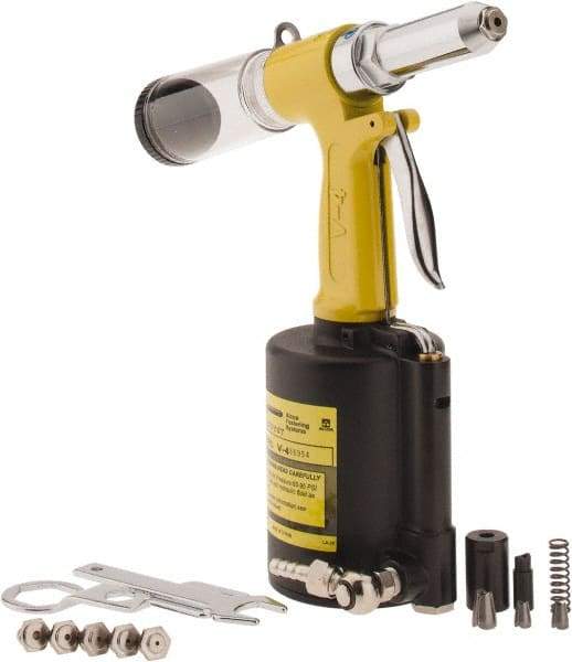 Marson - Up to 1/4" Capacity, Trigger Air Riveter - 9/16" Long Stroke, 1/4" Inlet, V-4 - Caliber Tooling