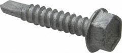 Buildex - #10, Hex Washer Head, Hex Drive, 1" Length Under Head, #3 Point, Self Drilling Screw - Steel - Caliber Tooling