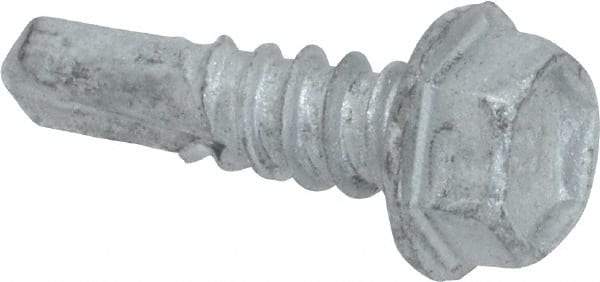 Buildex - #12, Hex Washer Head, Hex Drive, 3/4" Length Under Head, #3 Point, Self Drilling Screw - Steel - Caliber Tooling