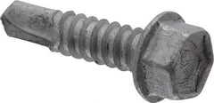 Buildex - 1/4", Hex Washer Head, Hex Drive, 1" Length Under Head, #3 Point, Self Drilling Screw - Steel - Caliber Tooling