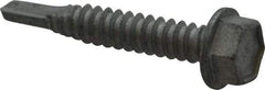 Buildex - 1/4", Hex Washer Head, Hex Drive, 1-1/2" Length Under Head, #3 Point, Self Drilling Screw - Steel - Caliber Tooling