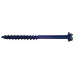 Red Head - 3/16" Diam, 3-1/4" Length Under Head, Hex Drive, Concrete Screw & Masonry Fastener - Caliber Tooling