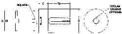 Parlec - 0.8" Tap Shank Diam, 0.6" Tap Square Size, 1" Tap, - 1" Projection, 2.12" Shank OD, Series Numertap 770 - Exact Industrial Supply