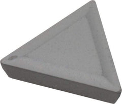 Interstate - TPMR321 Grade I22 Carbide Turning Insert - Uncoated, 60° Triangle, 3/8" Inscr Circle, 1/8" Thick, 1/64" Corner Radius - Caliber Tooling