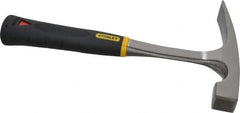 Stanley - 1-1/4 Lb Head Bricklayer's Hammer - 11" OAL, Steel Handle, 1" Face Diam - Caliber Tooling