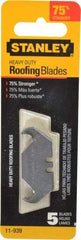 Stanley - 5 Piece Carbon Steel Roofing Blade - 1-7/8" OAL, 0.031" Blade Thickness - Caliber Tooling