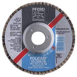 PFERD - 5" 60 Grit 7/8" Center Hole Type 27 Zirconia Alumina Flap Disc - Caliber Tooling