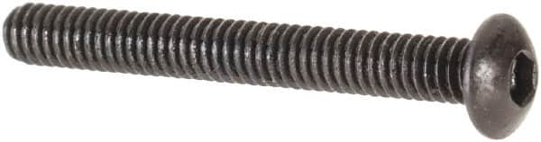 Value Collection - #1-72 UNF Hex Socket Drive, Button Screw - Alloy Steel, Black Oxide Finish, Fully Threaded, 5/8" Length Under Head - Caliber Tooling