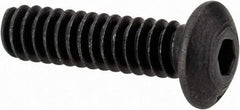 Value Collection - #4-40 UNC Hex Socket Drive, Button Screw - Alloy Steel, Black Oxide Finish, Fully Threaded, 7/16" Length Under Head - Caliber Tooling