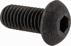 Value Collection - 7/16-14 UNC Hex Socket Drive, Button Screw - Alloy Steel, Black Oxide Finish, Fully Threaded, 1" Length Under Head - Caliber Tooling